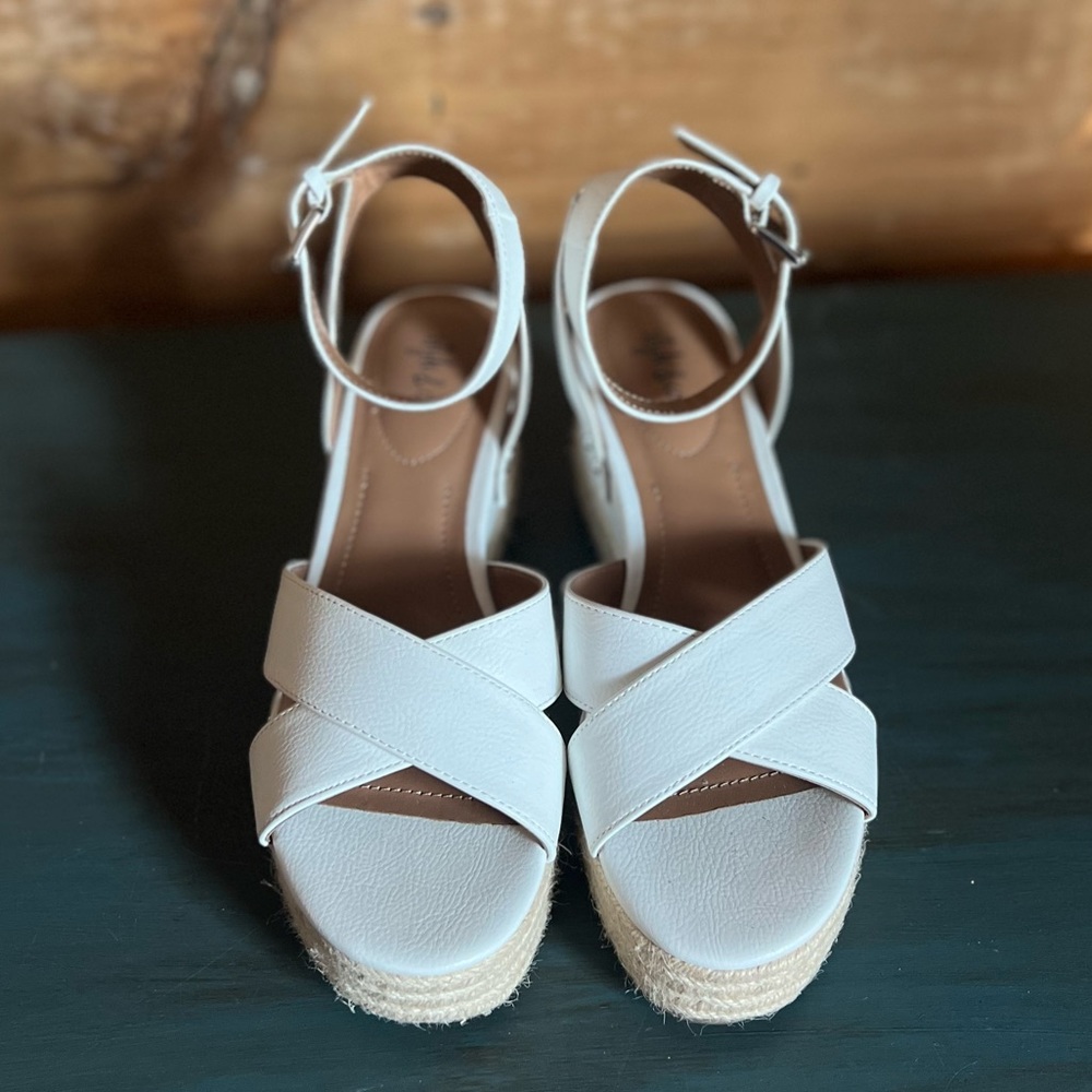 White espadrille sandals
